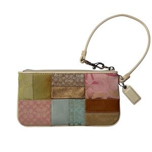 Y2K Coach Patchwork Signature Wristlet